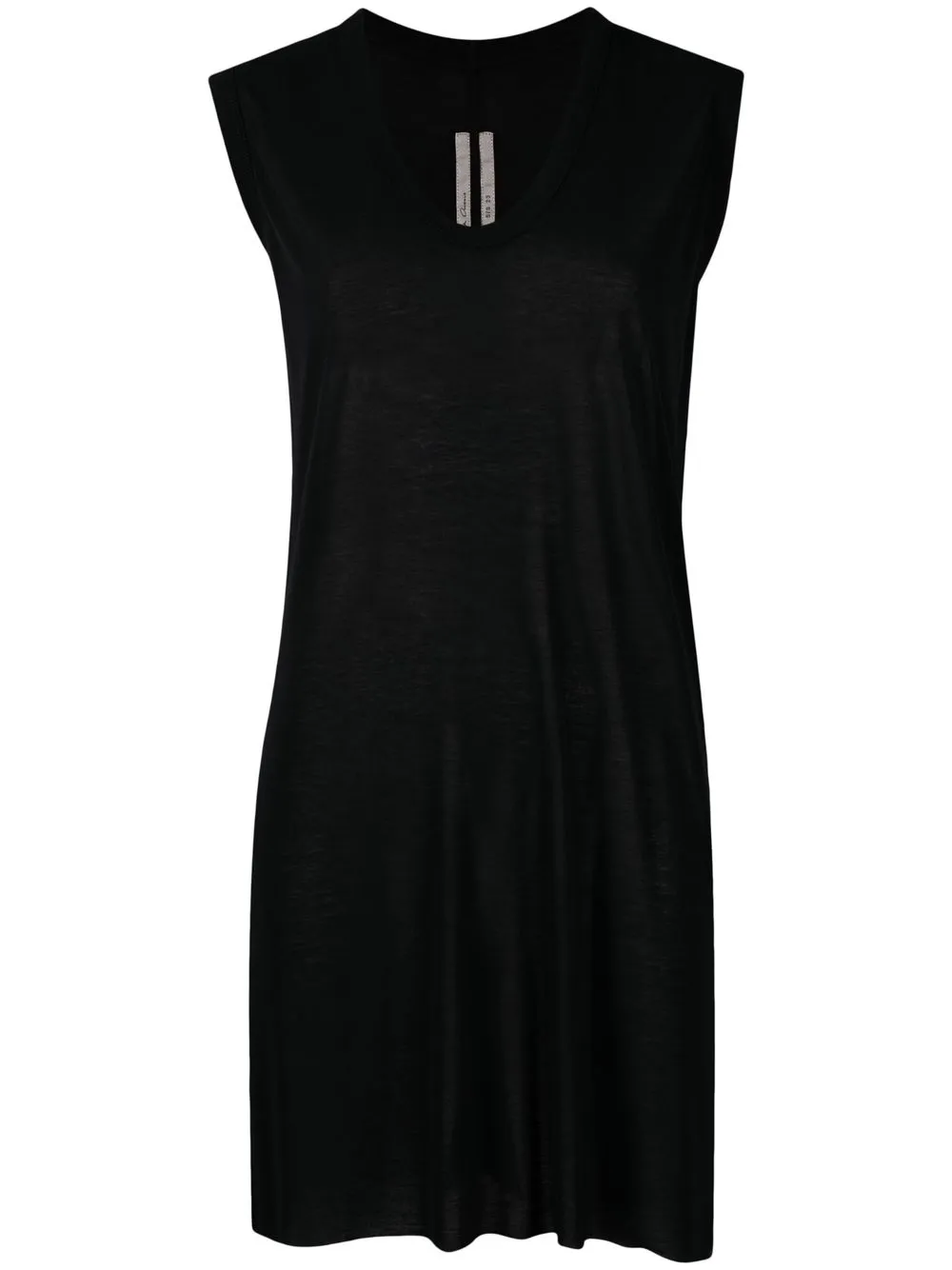 Rick Owens Sleeveless V-neck T-shirt In Black