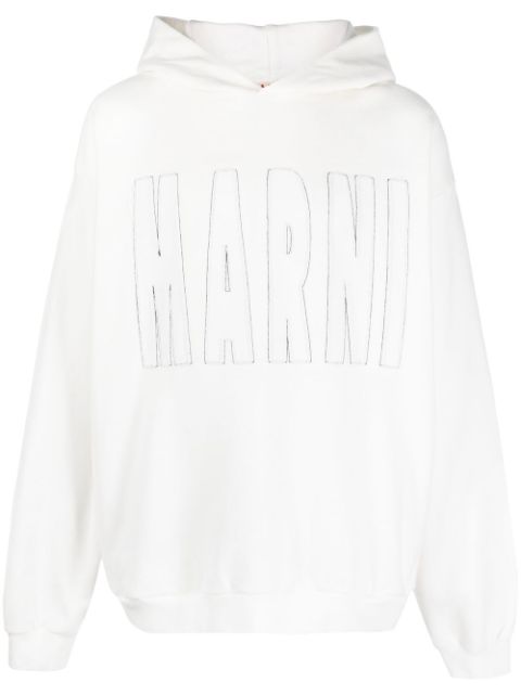 Marni logo-print hoodie Men