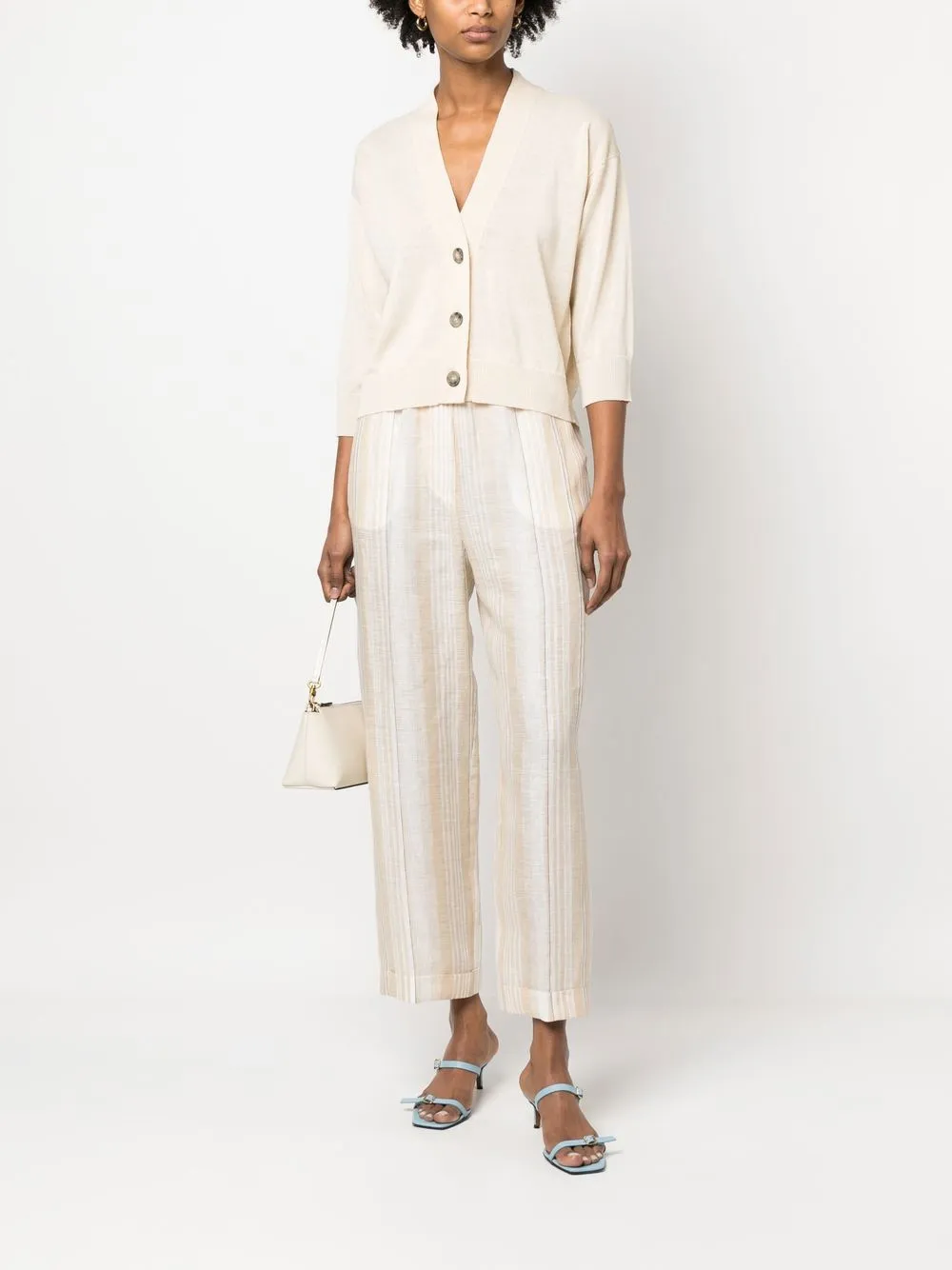 Peserico Button-up vest - Beige