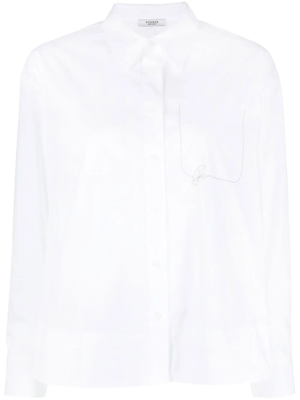 

Peserico stretch-cotton long-sleeve shirt - White