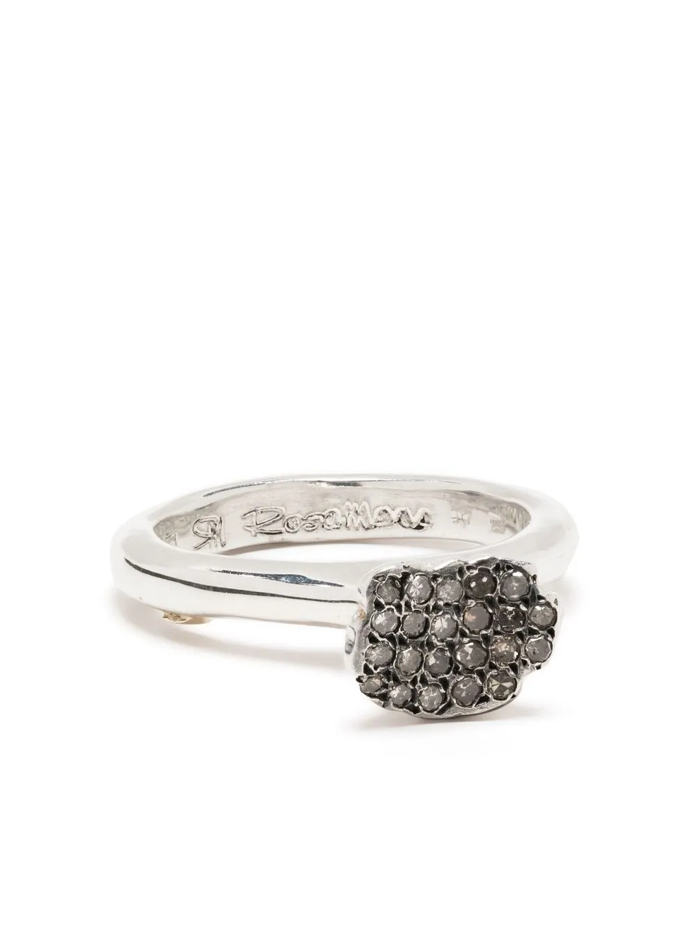 Rosa Maria Pavé Diamond Asymmetric Ring In Silber