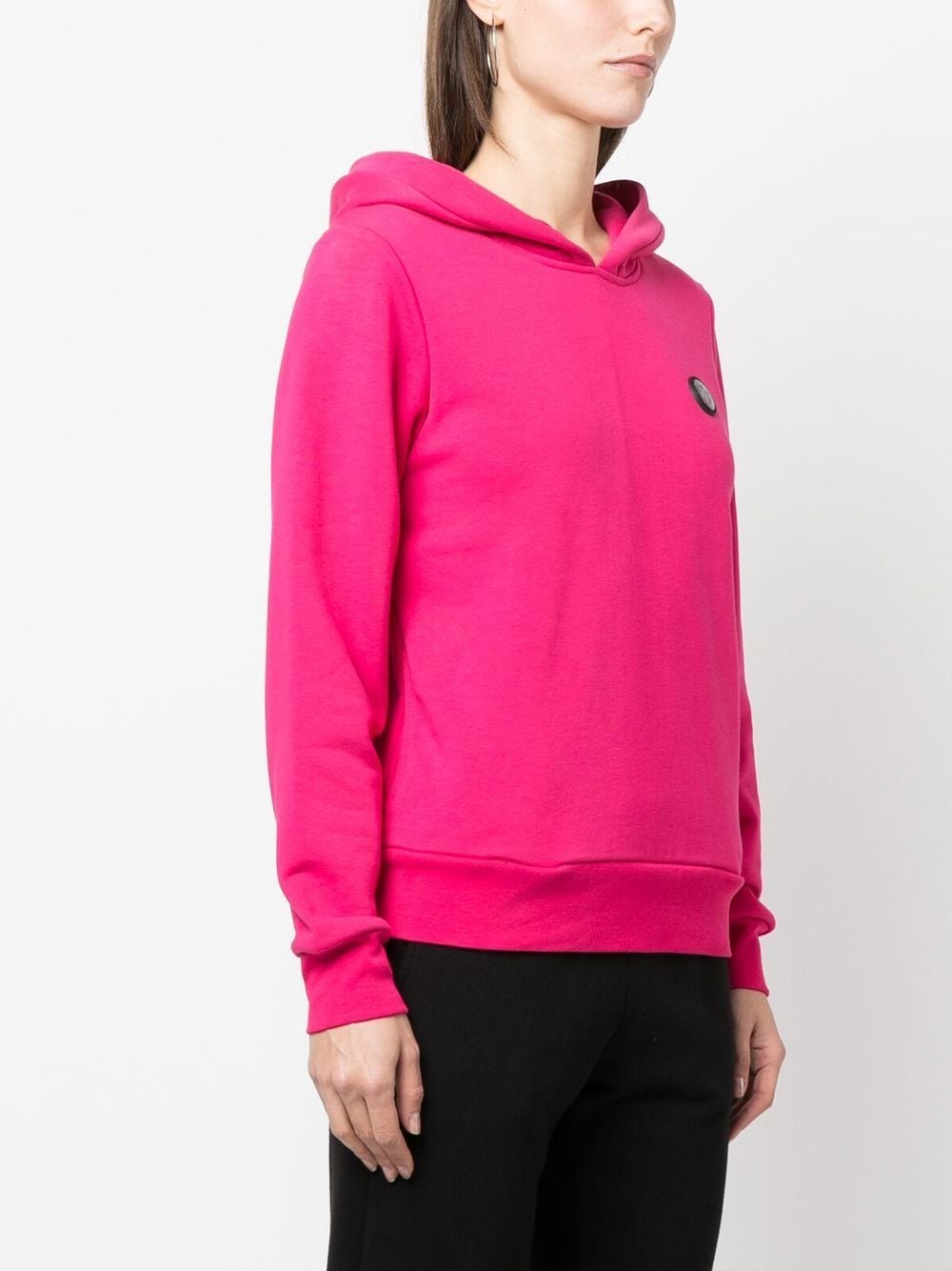 Shop Plein Sport Logo-print Cotton Hoodie In Pink