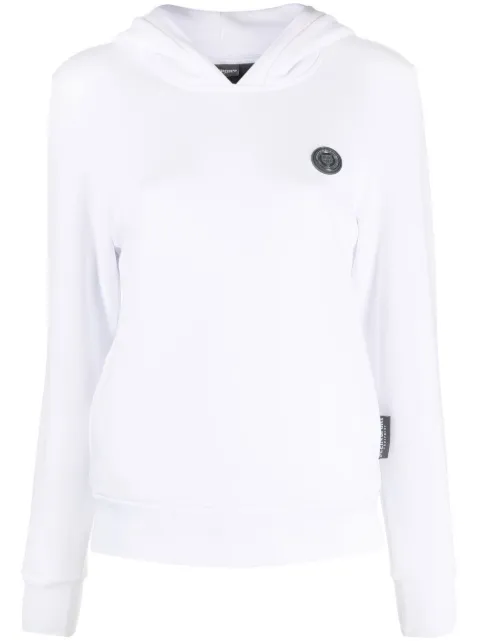 Plein Sport logo-print cotton hoodie