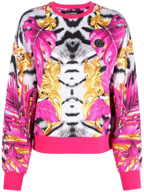 Plein Sport rear logo-print detail sweatshirt