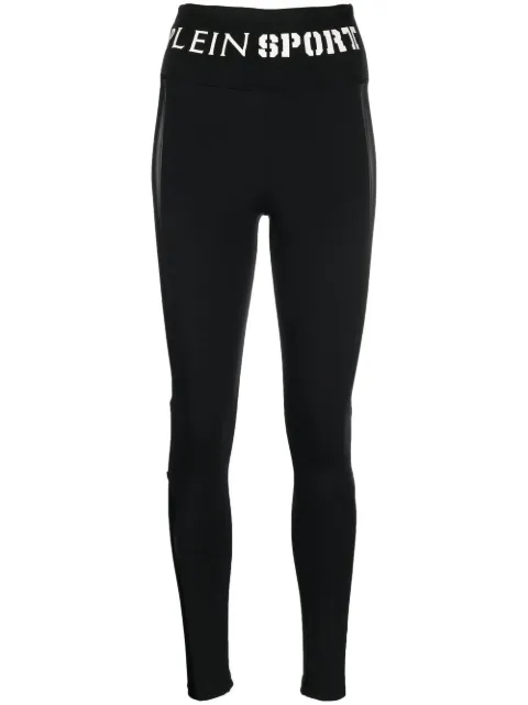 Plein Sport logo-waistband high-waisted leggings