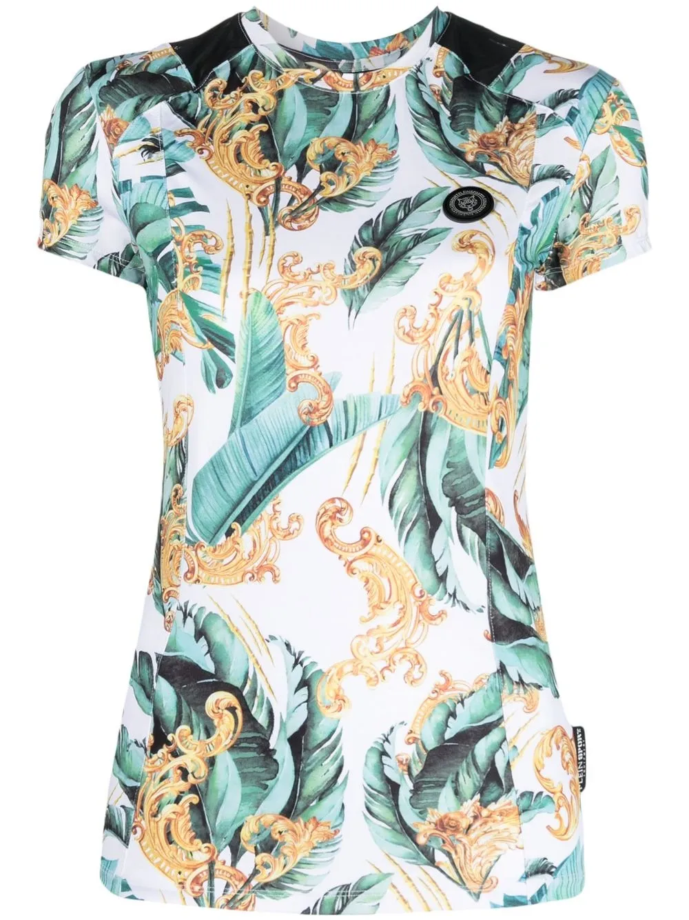 Plein Sport T-shirt Mit Logo-patch In Green