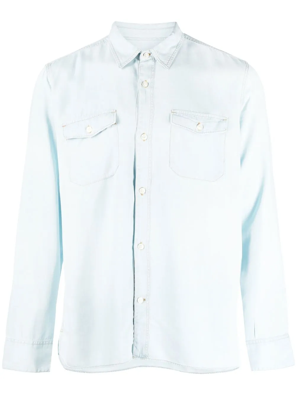 

Officine Generale long-sleeve lyocell shirt - Blue