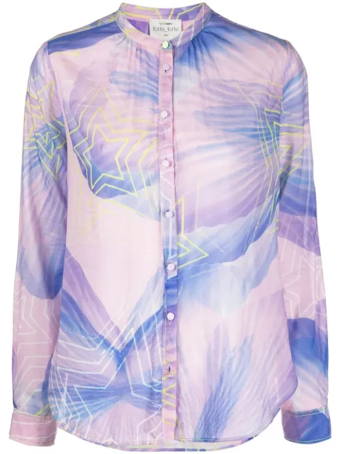 Forte Forte star-print long-sleeve shirt