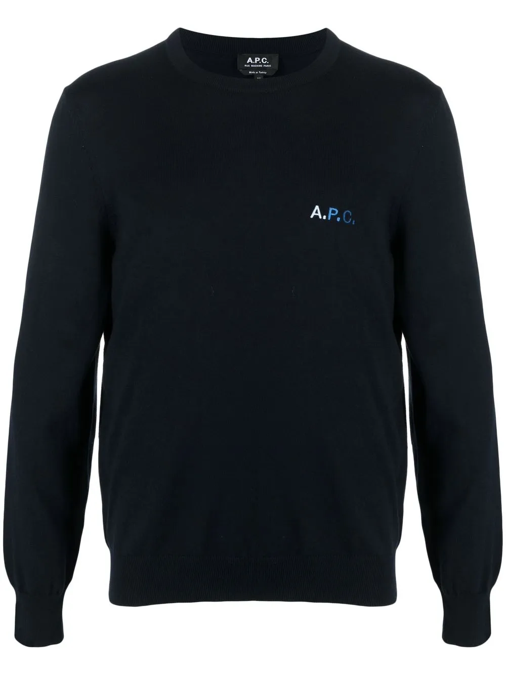 

A.P.C. embroidered logo sweatshirt - Blue