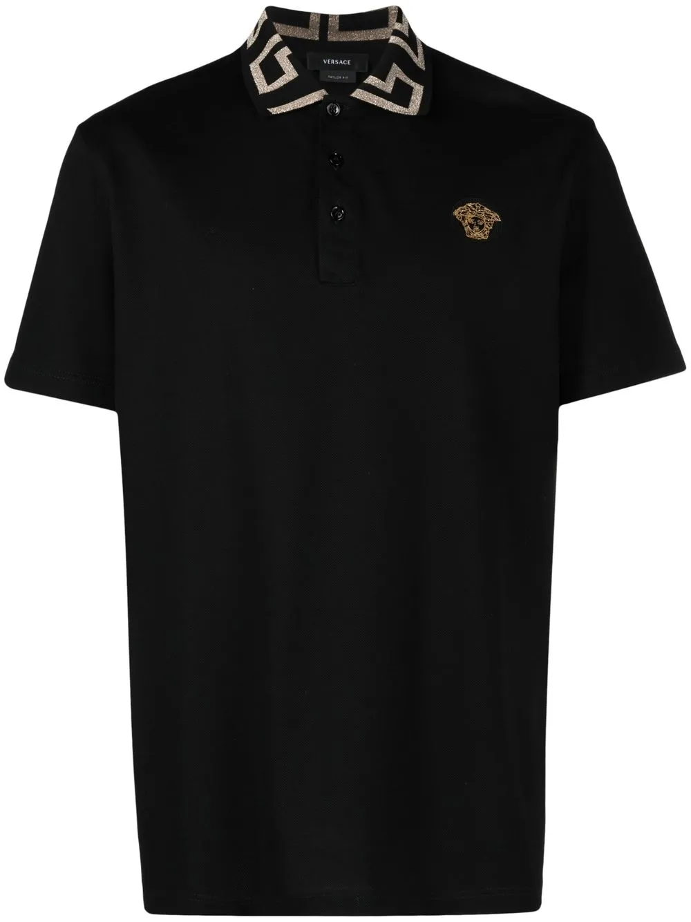 

Versace Medusa patch polo shirt - Black