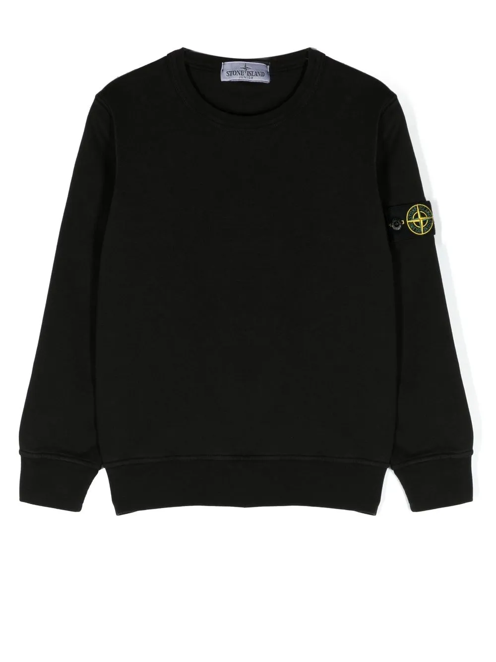 

Stone Island Junior logo-patch crew-neck sweatshirt - Black