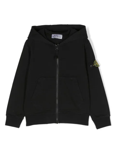 Stone Island Junior logo-patch crew-neck sweatshirt