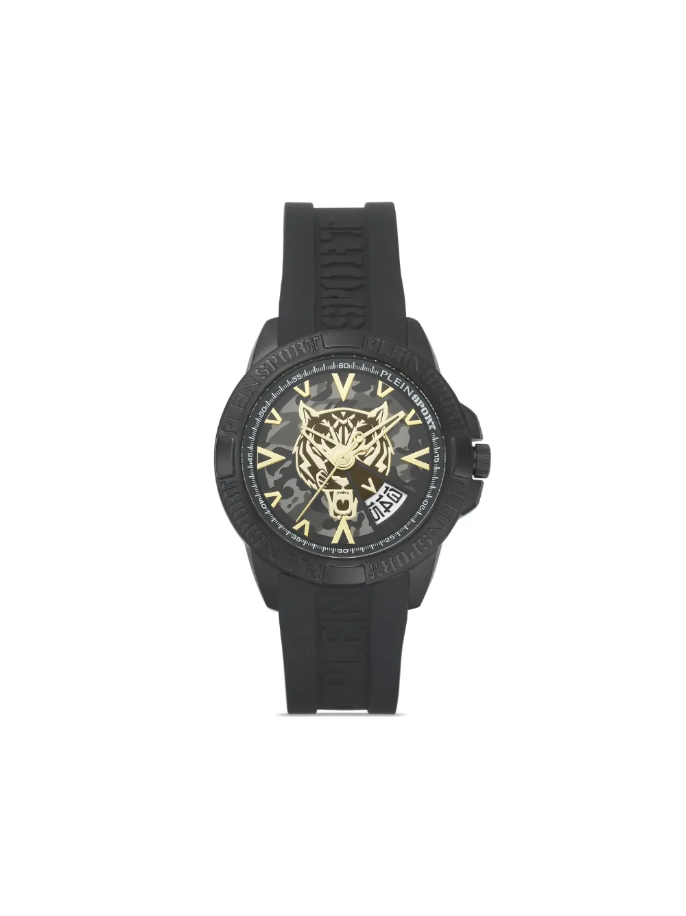 Plein Sport Touchdown Silicone Watch In Black