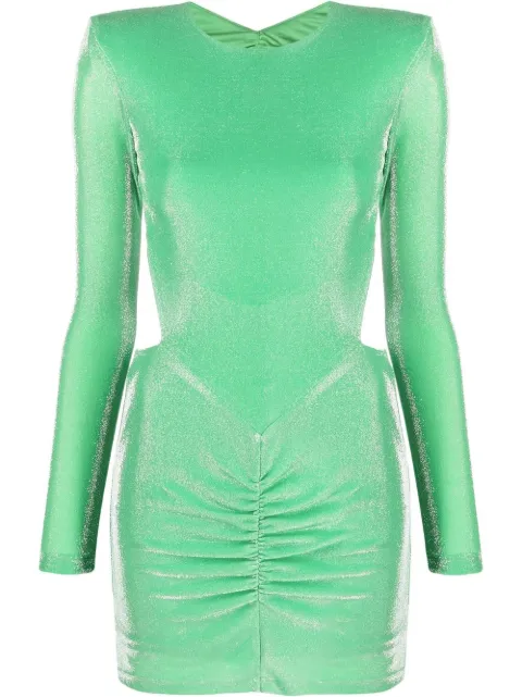 ROTATE open-back metallic minidress