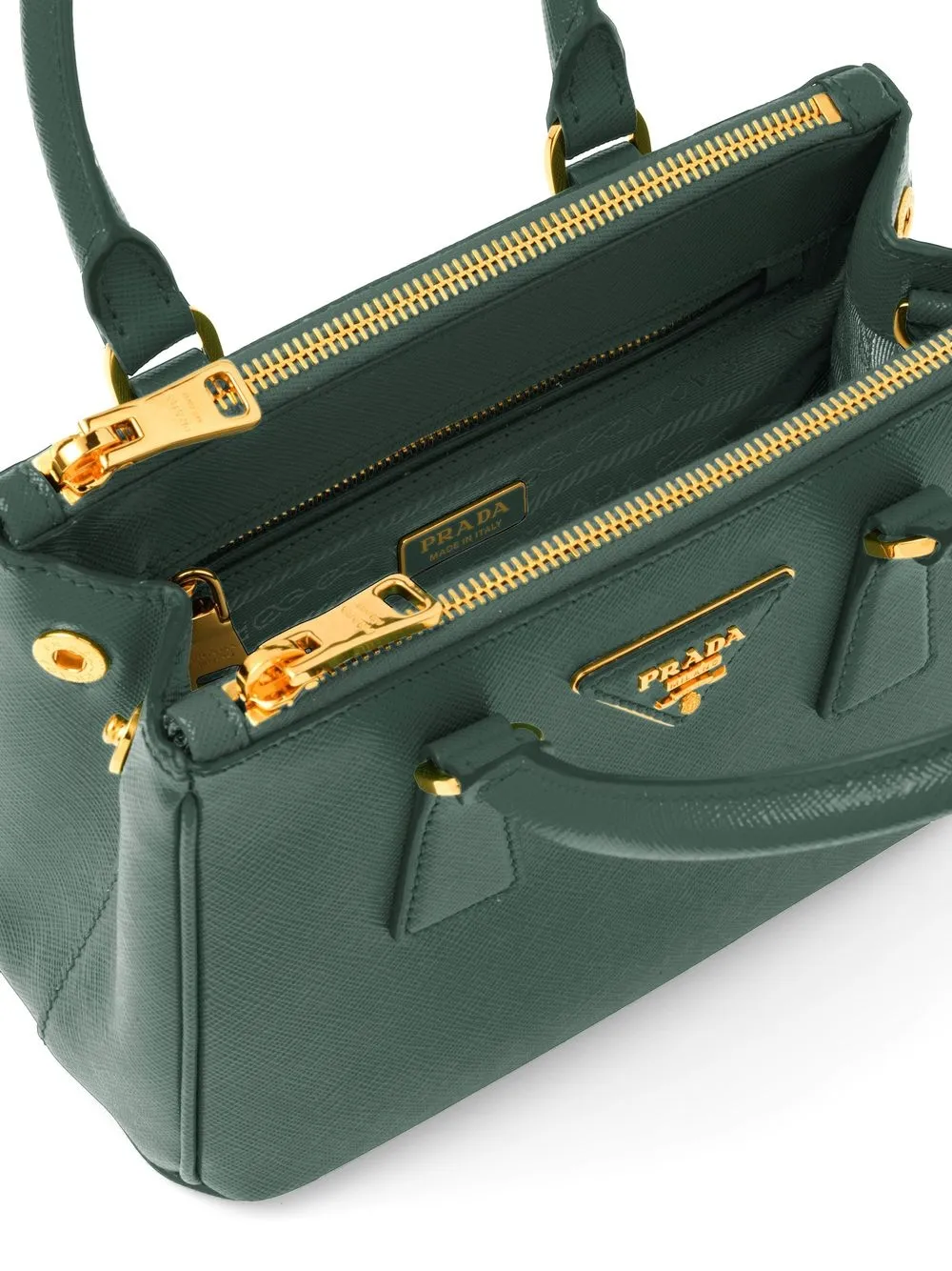 Prada Galleria Leather Mini Bag In Grün