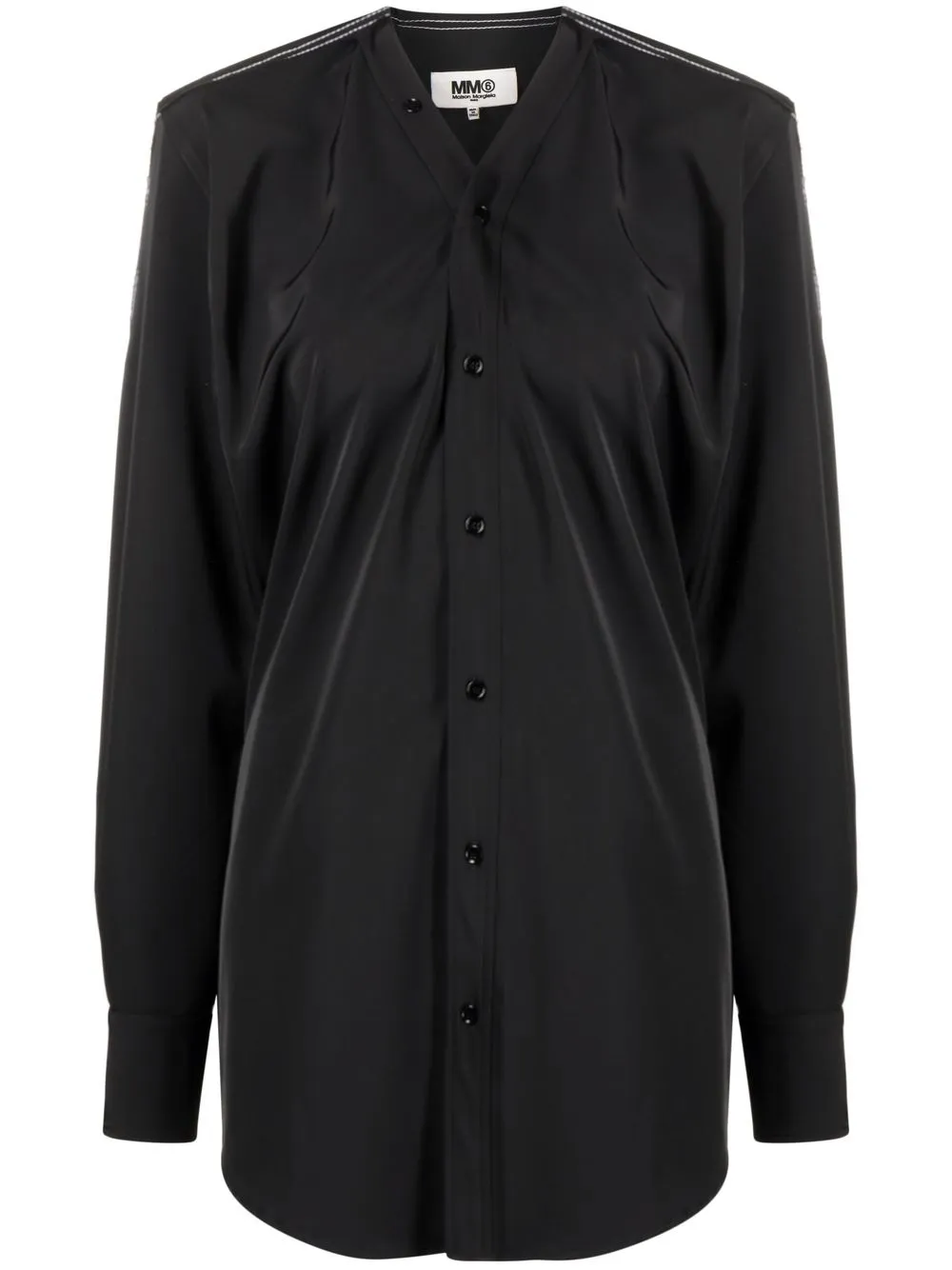 

MM6 Maison Margiela contrasting-stitch detail shirt - Black