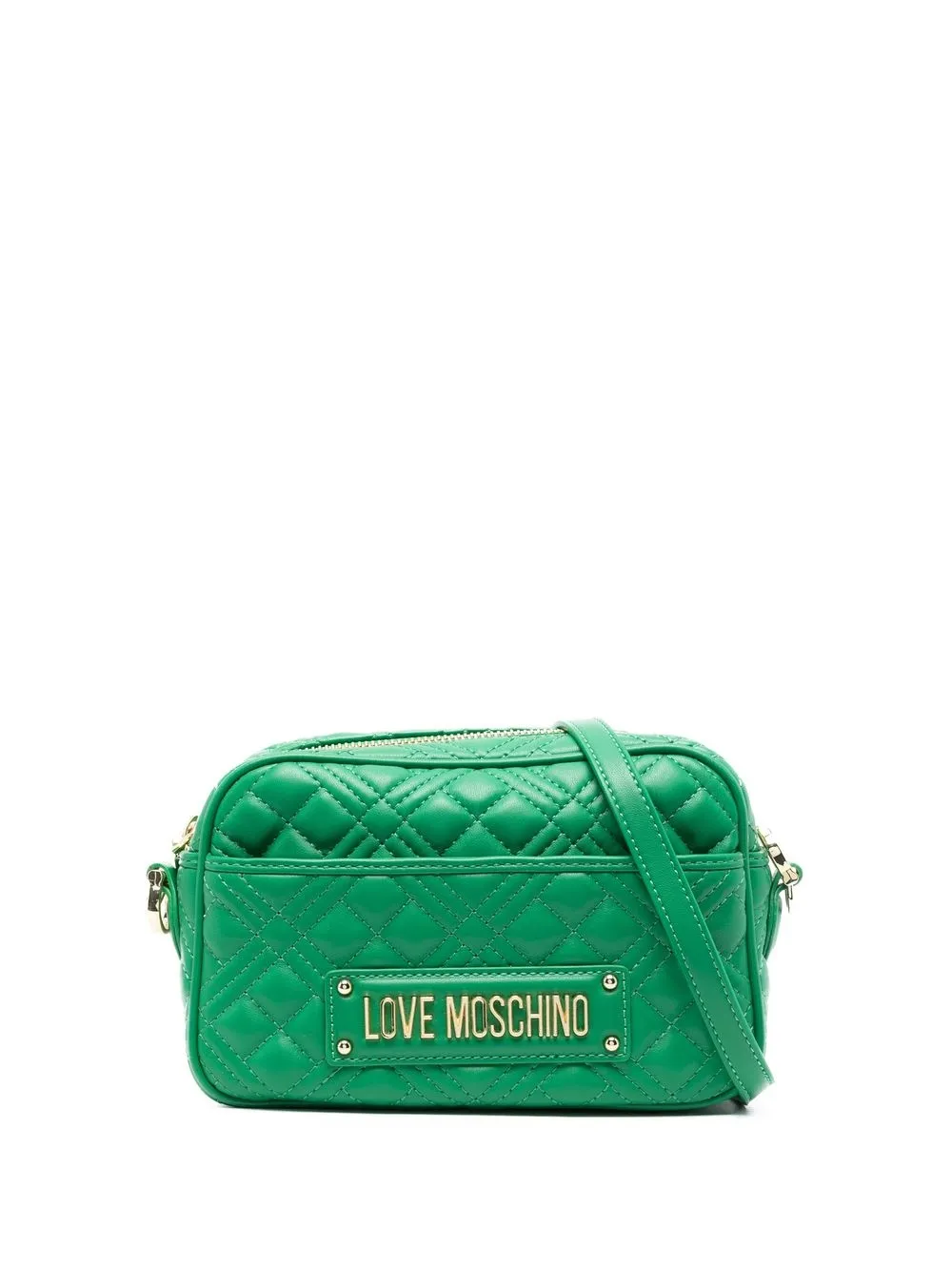 

Love Moschino logo-plaque crossbody bag - Green