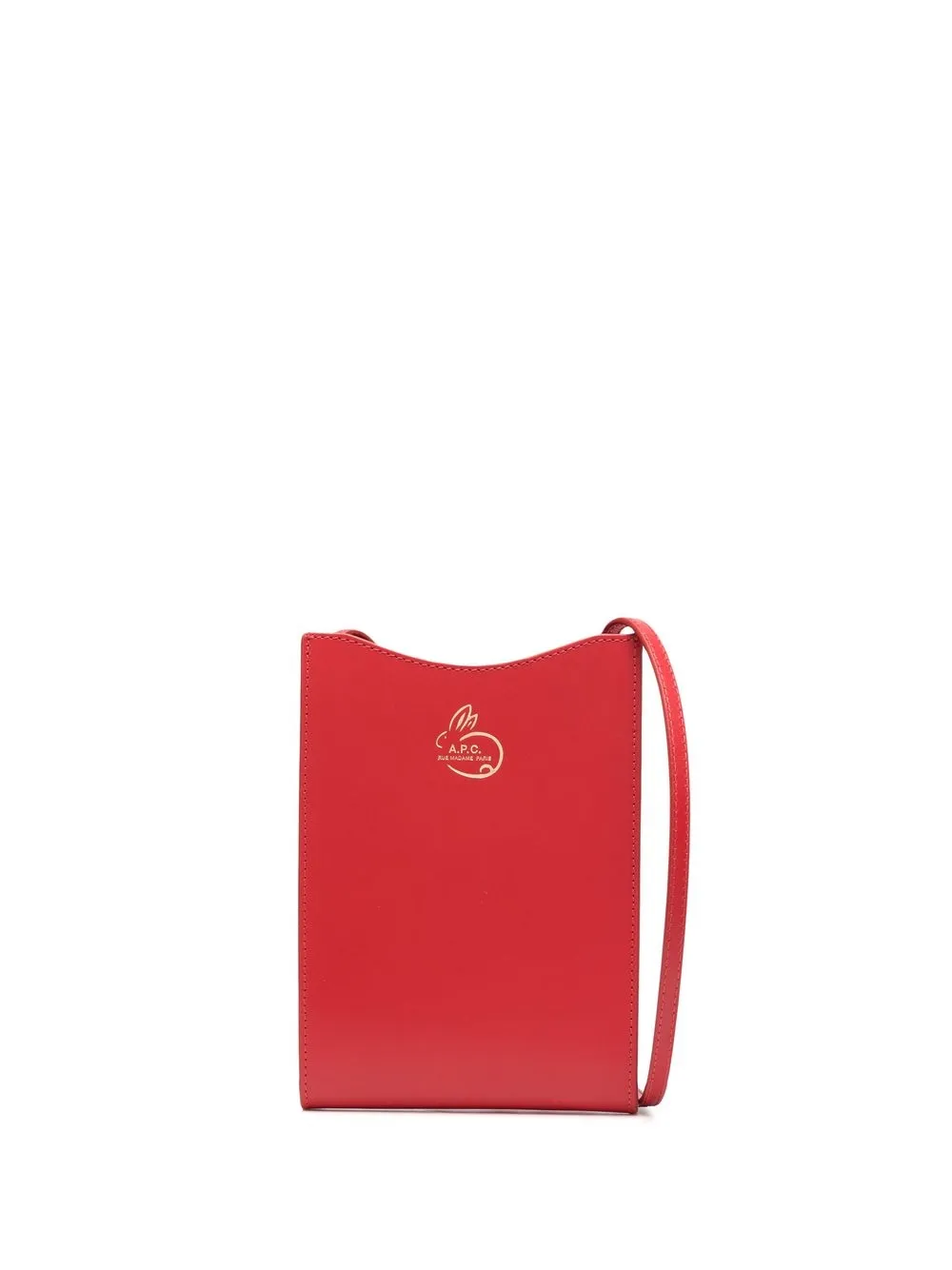 

A.P.C. logo-stamp crossbody bag - Red