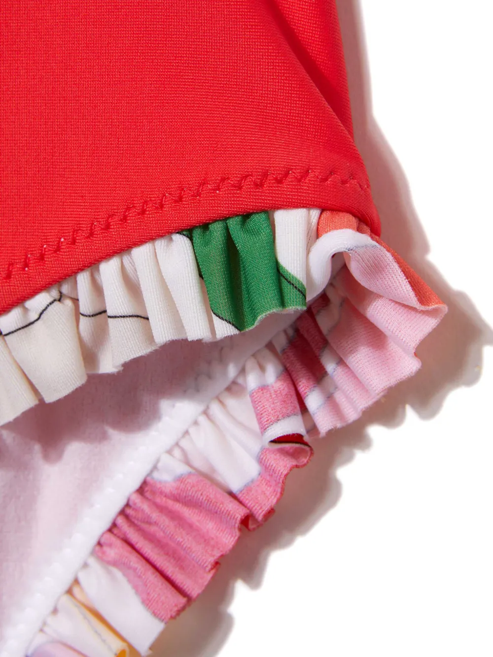 PUCCI JUNIOR RUFFLED-TRIM SWIMSUIT