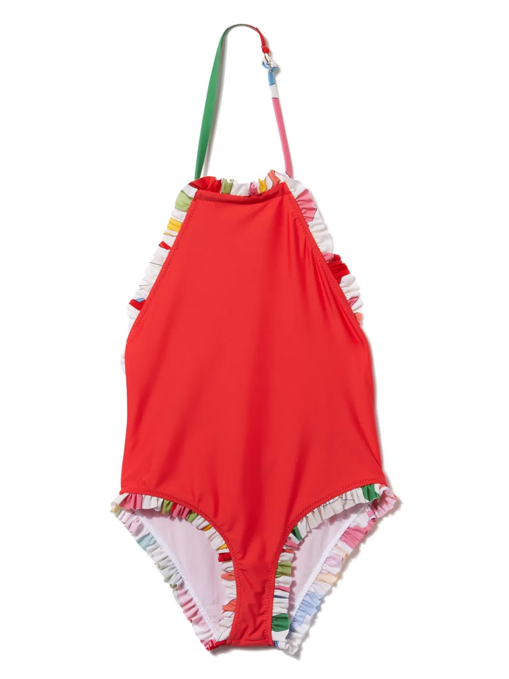 PUCCI JUNIOR RUFFLED-TRIM SWIMSUIT