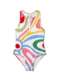 PUCCI Junior Marmo-print swimsuit - White