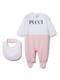 PUCCI Junior logo-print babygrow set - White