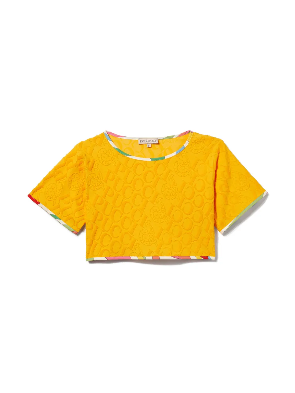 PUCCI JUNIOR LOGO-JACQUARD T-SHIRT