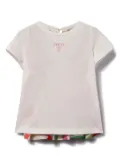 PUCCI Junior logo-print layered blouse - White