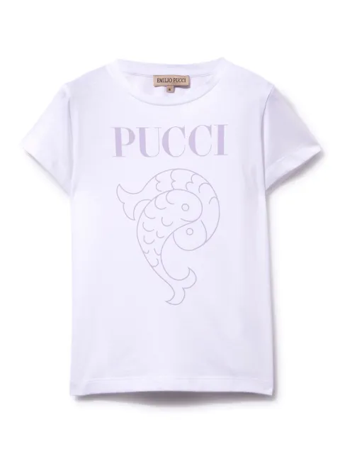 PUCCI Junior logo-print cotton T-shirt