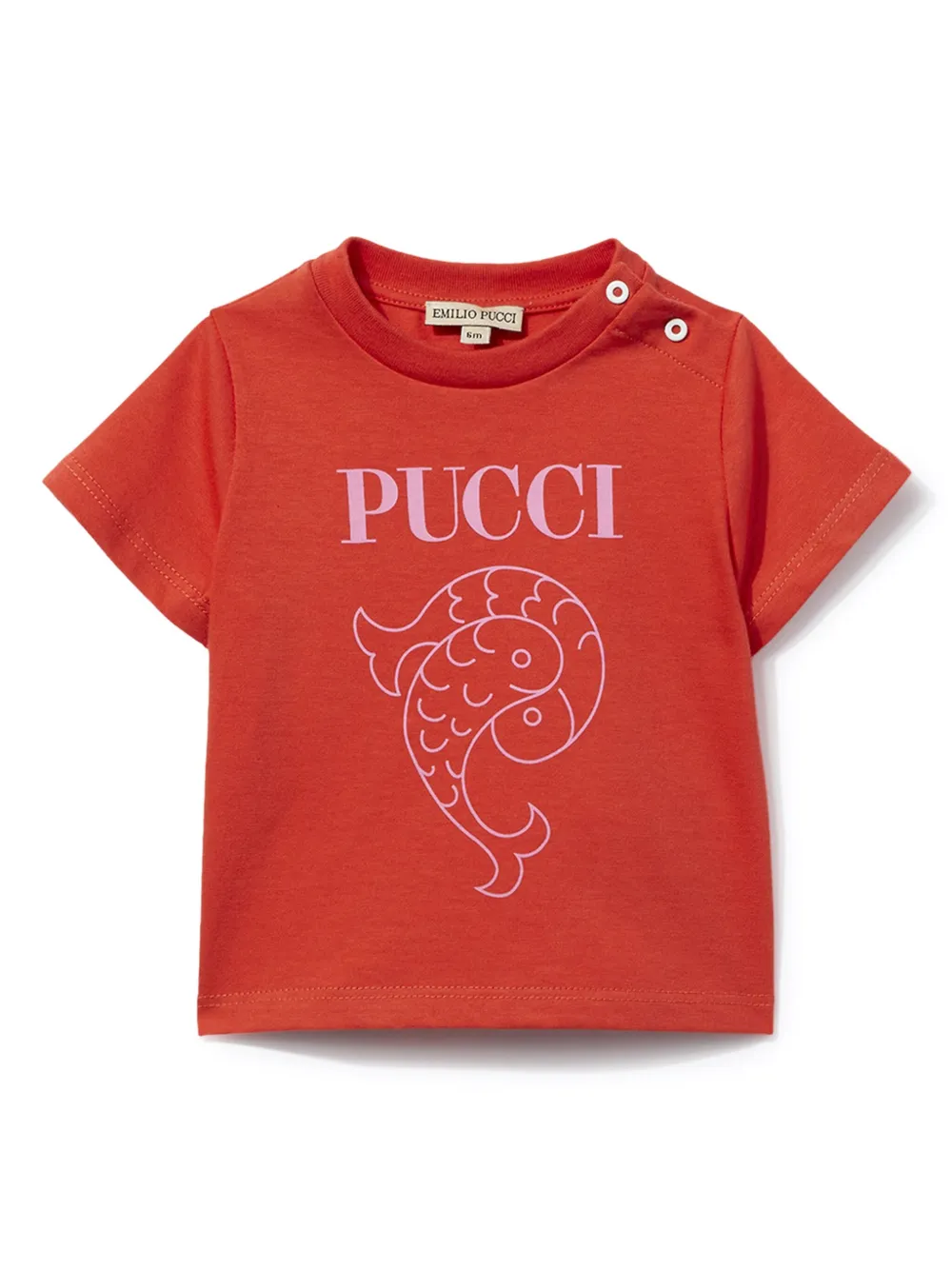 Pucci Junior Babies' Pesci-print T-shirt In Red