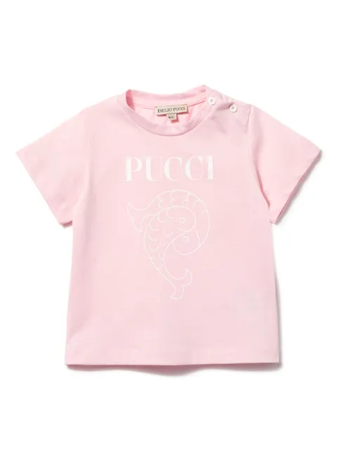 PUCCI Junior Pesci-print T-shirt