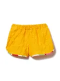 PUCCI Junior bouclé logo contrast border shorts - Yellow