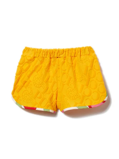 PUCCI Junior shorts de bouclé con bordes en contraste
