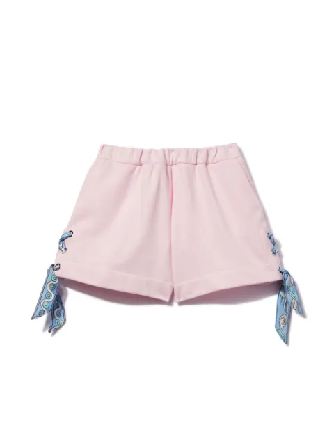 PUCCI Junior short en coton à détail de laçage