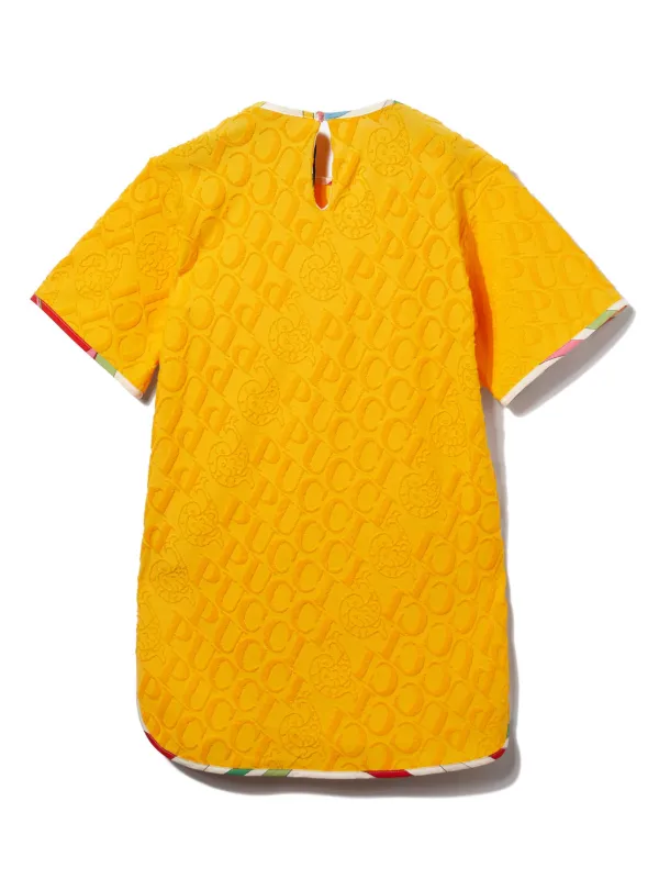PUCCI Junior logo-jacquard Jersey Dress Yellow FARFETCH IN