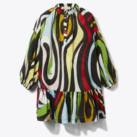 Marmo-Print Cotton Dress