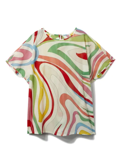 PUCCI Junior Marmo-print cotton T-shirt