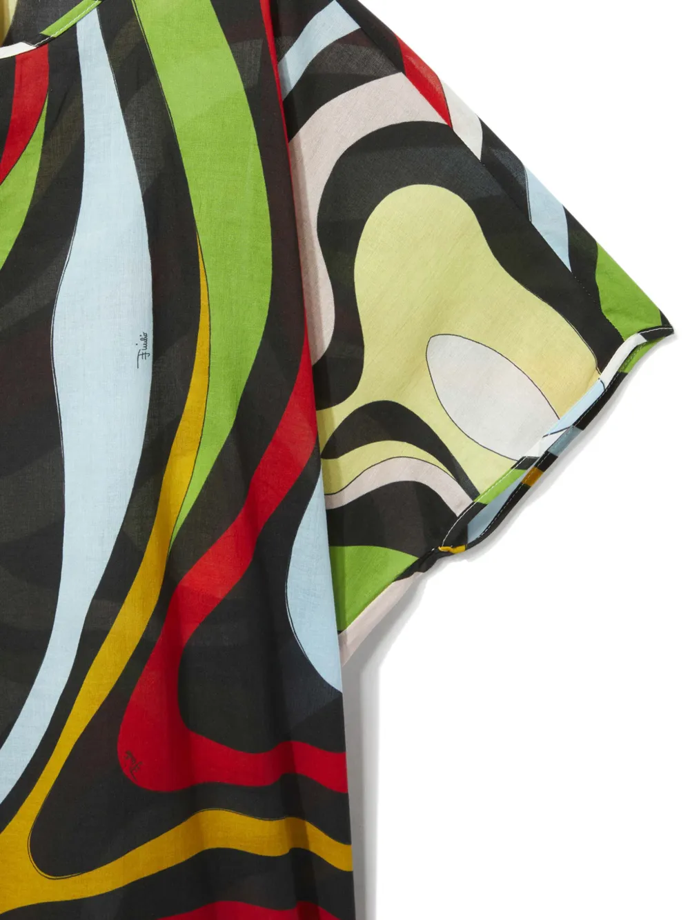 PUCCI JUNIOR MARMO-PRINT SHORT-SLEEVE DRESS
