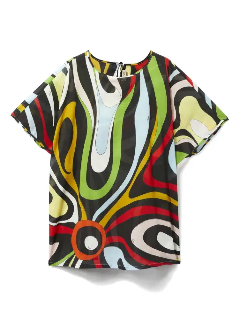 PUCCI Junior Marmo-print short-sleeve dress
