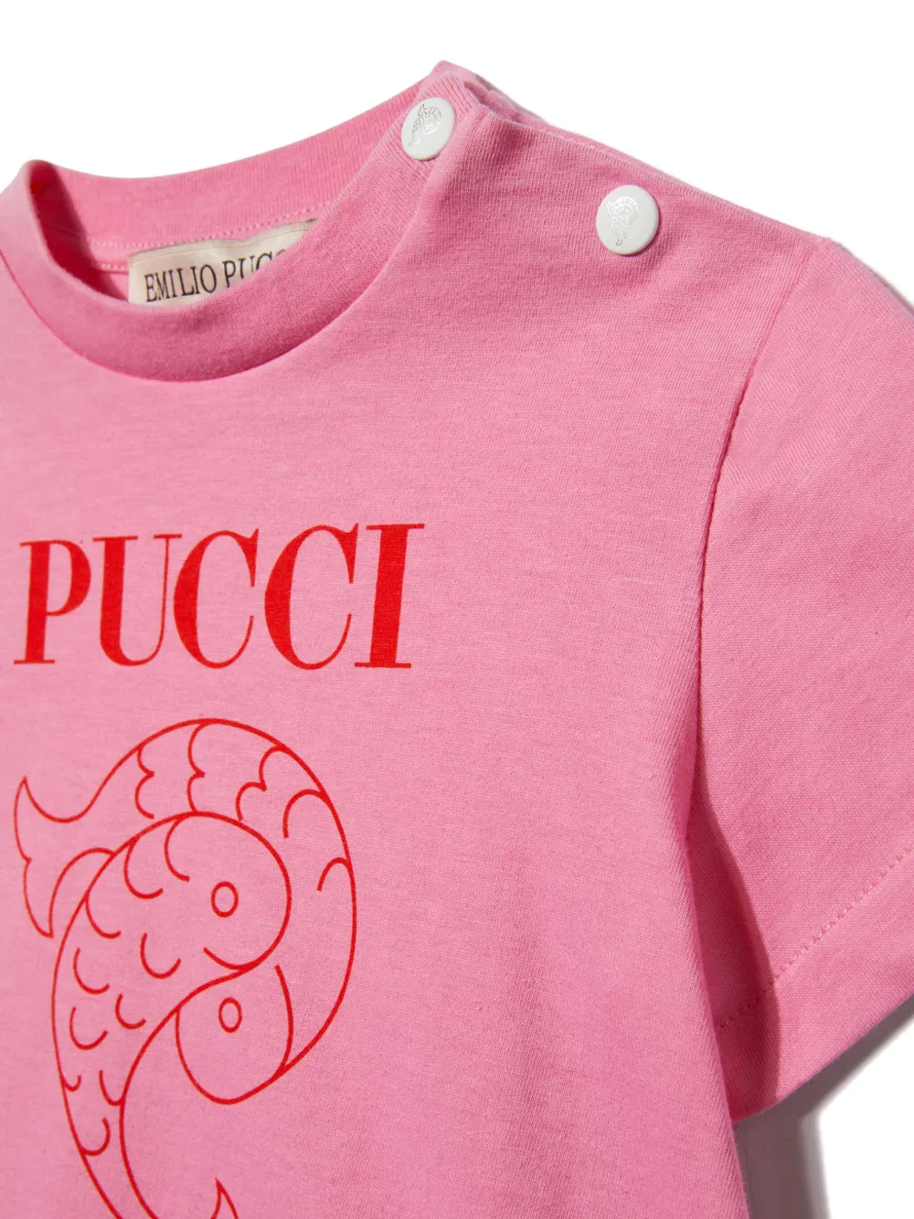 PUCCI JUNIOR LOGO-PRINT SHORT-SLEEVE DRESS
