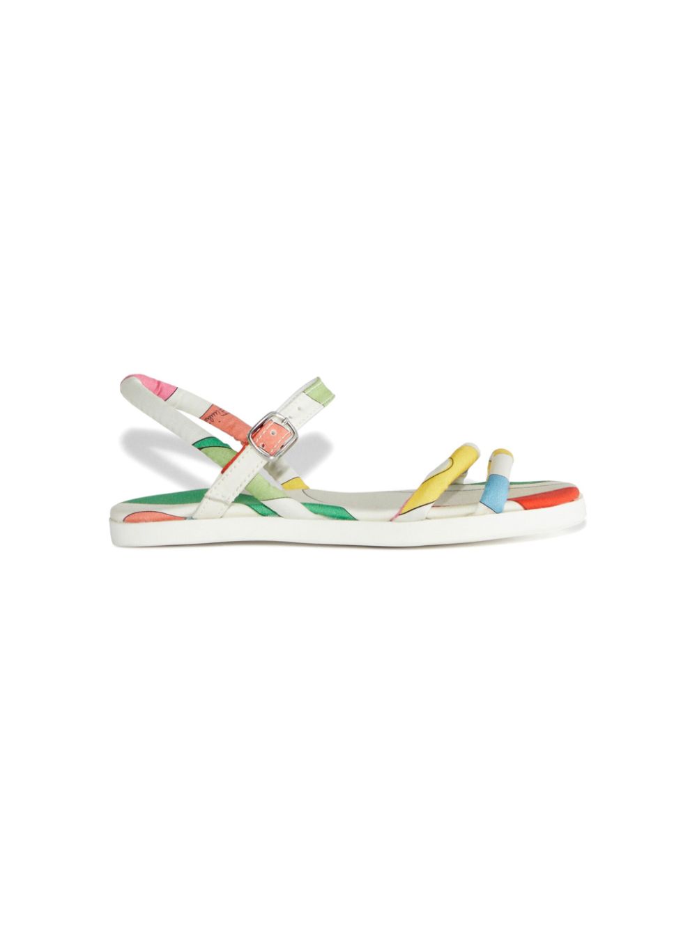 PUCCI Junior Marmo-print flat sandals - Wit