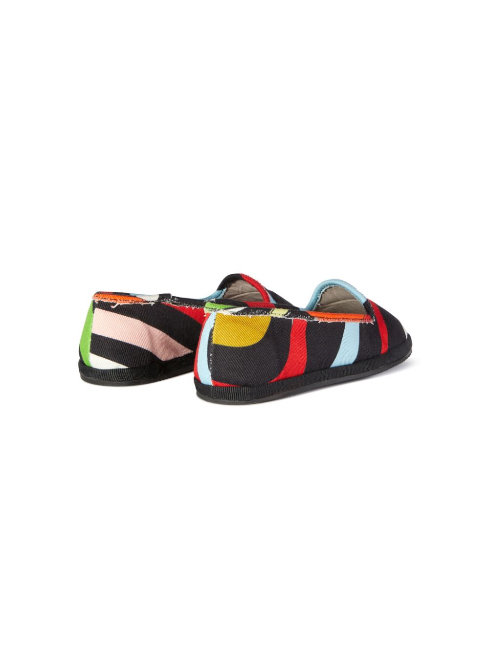 PUCCI Junior Iride-print ballerina shoes Black