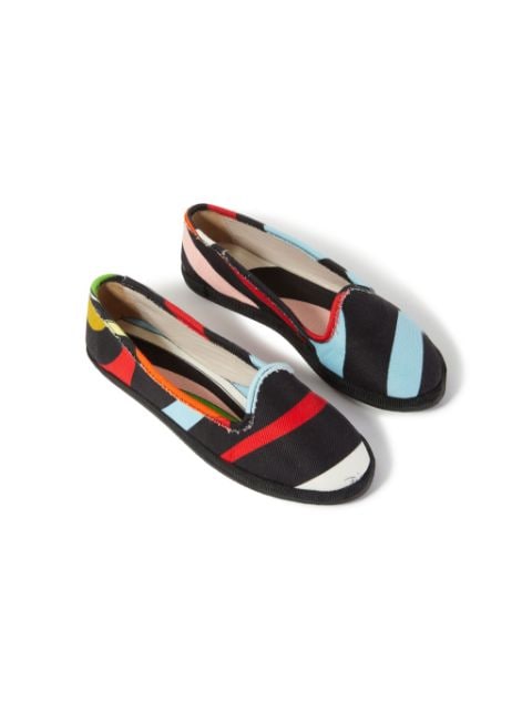 PUCCI Junior Iride-print ballerina shoes