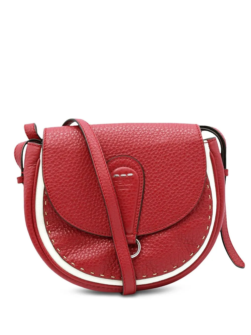 

Fendi Pre-Owned leather saddle bag - Red