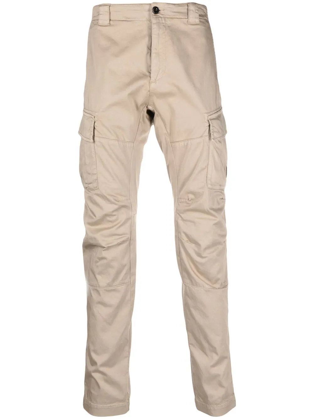 

C.P. Company logo-patch straight-leg trousers - Brown