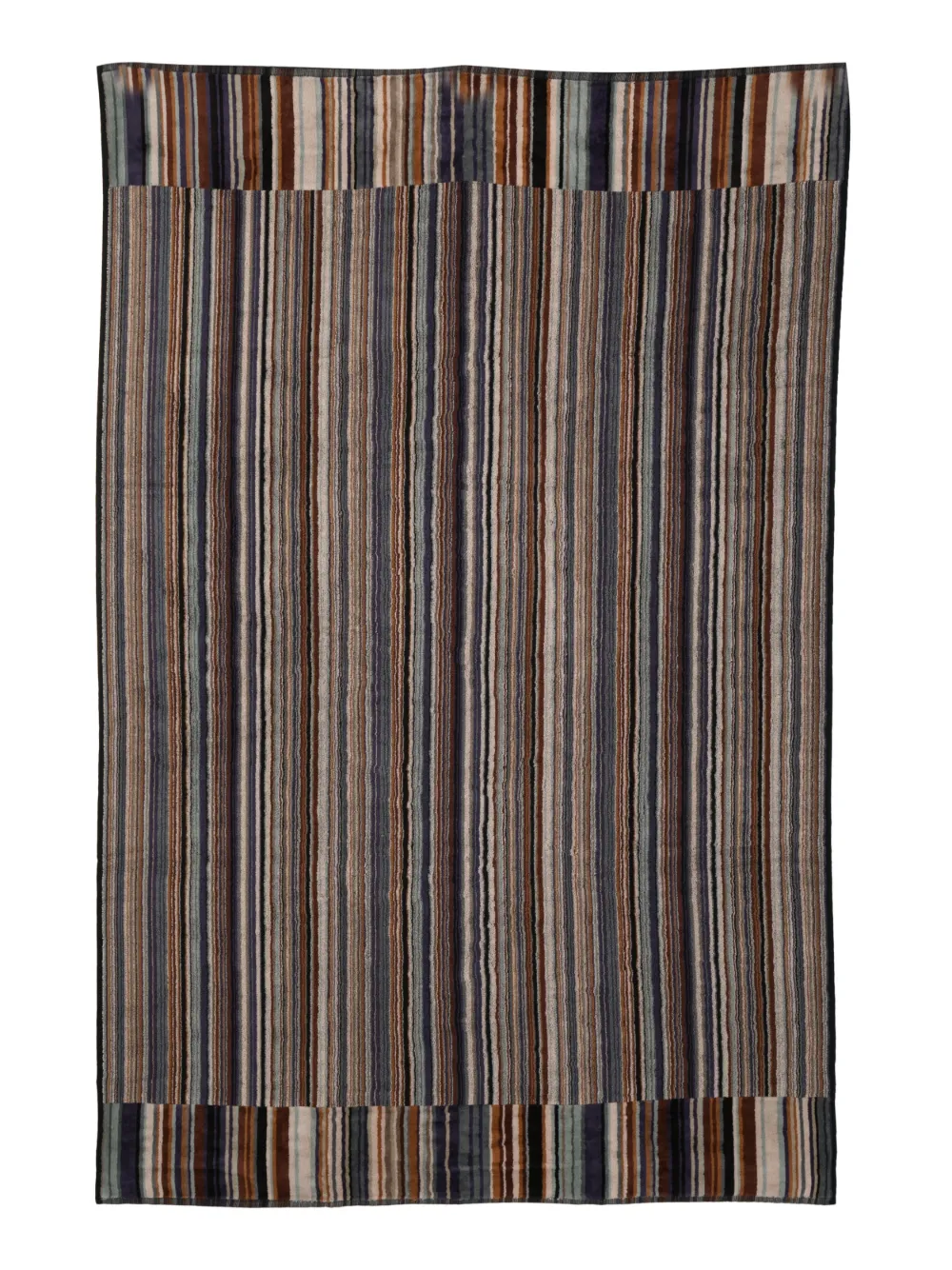 Missoni Striped Cotton Bath Towel In Brown