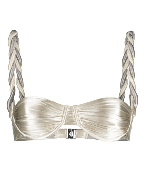 【関税込み】Isa Boulder ホワイト Cyclic & Chain ビキニ ISA BOULDER White Cyclic & Chain Bikini | REVERSIBLE
