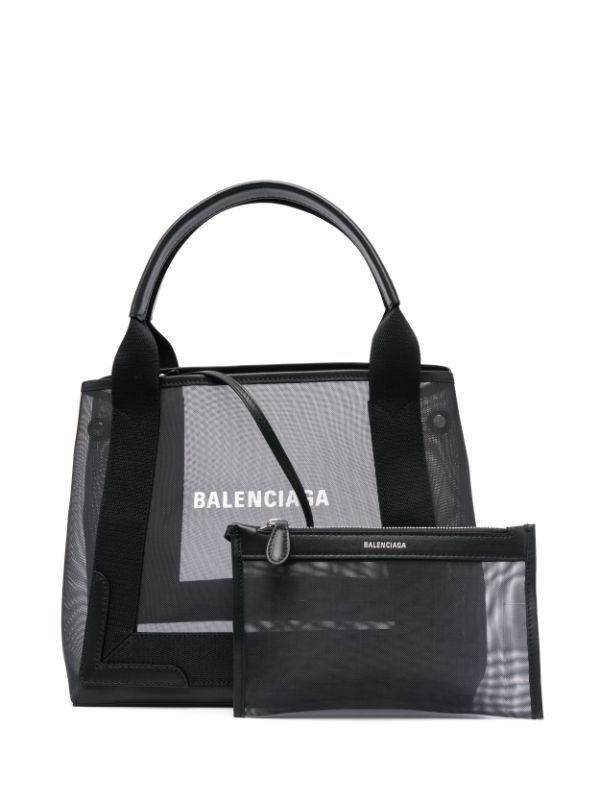 Balenciaga XS Navy Cabas Tote Bag - Farfetch