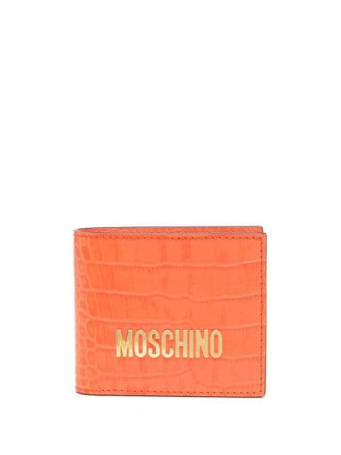 Moschino leather logo-lettering wallet