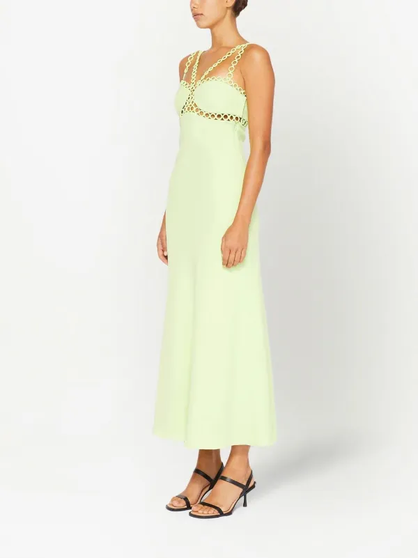simkhai green dress Kenlie Long Sleeve Mock Neck Midi in Kelly – Hampden Clothing Cut to approximately 33.5 inches from shoulder to hem Jonathan Simkhai Soleil Striped Knit-jersey